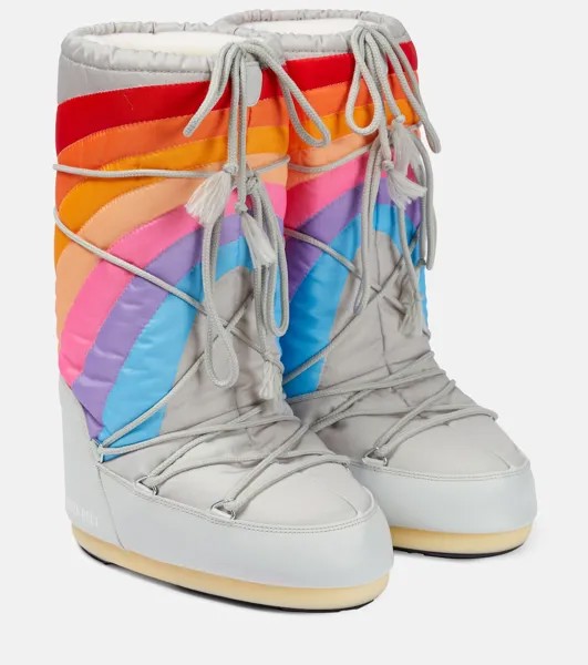 Зимние ботинки icon rainbow Moon Boot, мультиколор