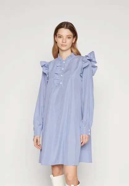 Дневное платье PCJOAN SHORT DRESS Pieces, цвет bright white stripes/blue