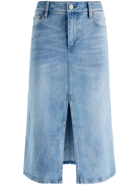 Alice + olivia джинсовая юбка Rye с заниженной талией, синий