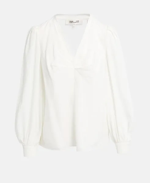 Рубашка блузка Diane von Furstenberg, экрю