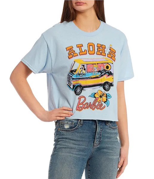 Укороченная футболка с рисунком Junk Food Aloha Barbie, синий