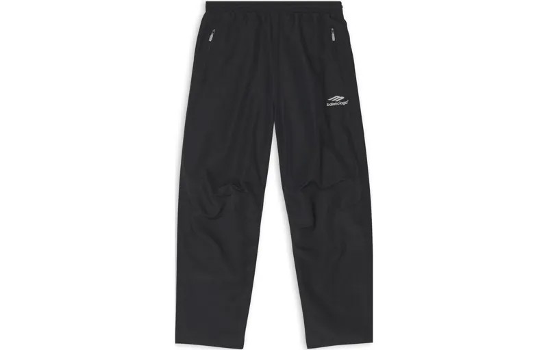 Balenciaga 3B Sports Icon Малый крой Спортивные брюки Черный/Серый Логотип, цвет Black