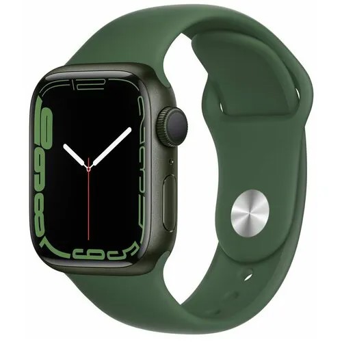 Apple Watch Series 7 GPS 45mm Green Aluminium Case with Clover Sport Band (Зеленый клевер)