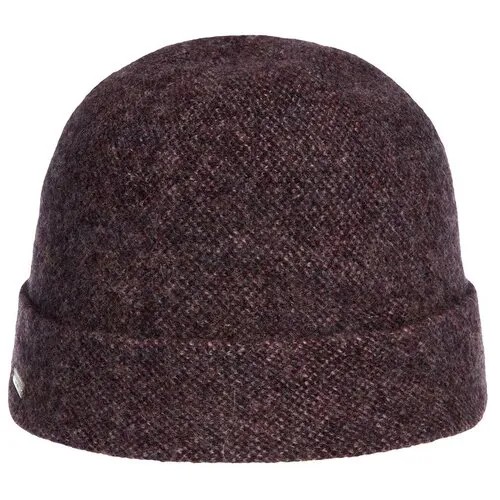 Шапка SEEBERGER арт. 18466-0 BOILED WOOL BEANIE (бордовый / песочный), размер UNI