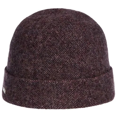 Шапка SEEBERGER арт. 18466-0 BOILED WOOL BEANIE (бордовый / песочный), размер UNI