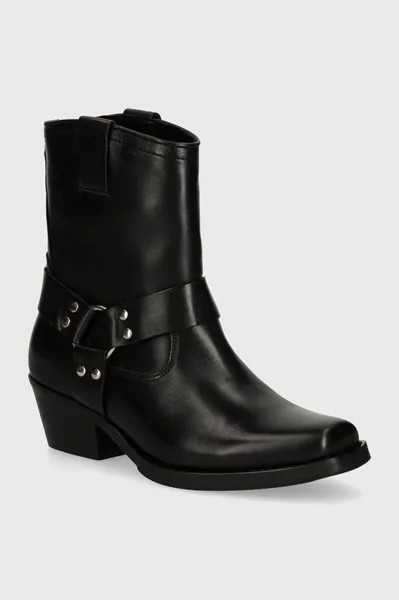 Кожаные ковбойские сапоги Quintana Steve Madden, черный