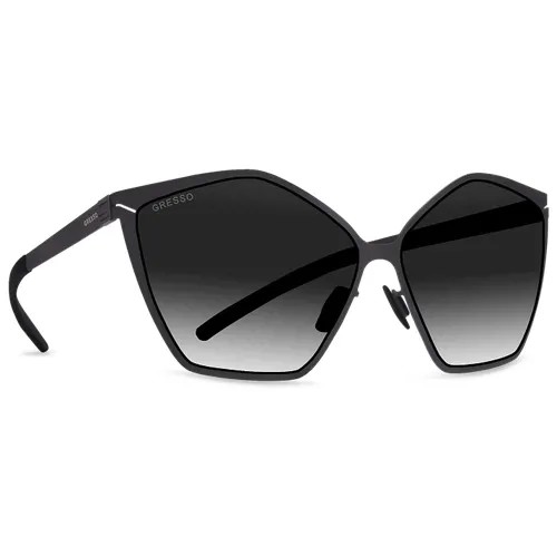 Солнцезащитные очки Gresso, кошачий глаз, градиентные, с защитой от УФ, для женщин, черный