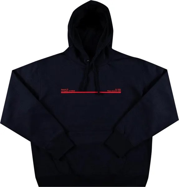 Толстовка Supreme Shop Hooded Sweatshirt - Los Angeles 'Navy', синий