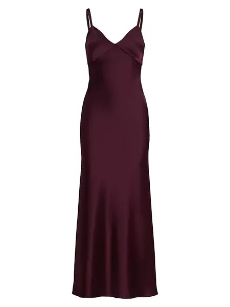 Атласное платье без рукавов Polo Ralph Lauren, цвет ruby
