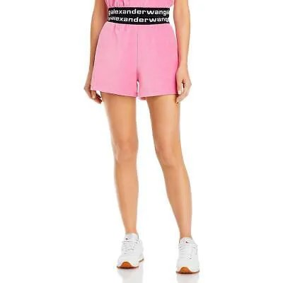 Женские удобные повседневные шорты с розовым логотипом Alexander Wang Loungewear XS BHFO 3332