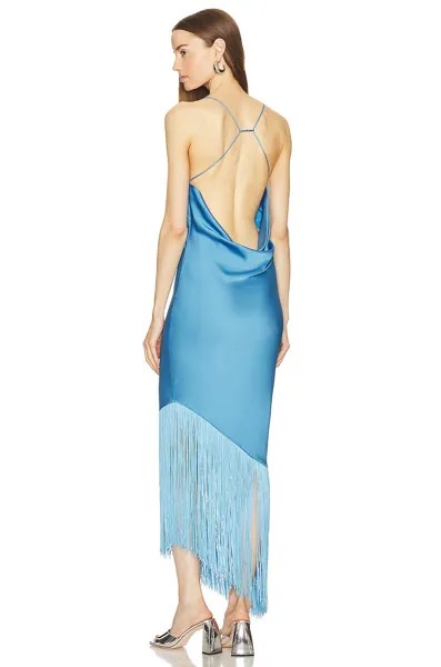 Платье макси SAYLOR Haverine Fringe, цвет French Blue