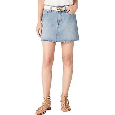 Женская джинсовая мини-юбка с необработанным краем Sam Edelman Jenny Denim из хлопка 24 BHFO 9920