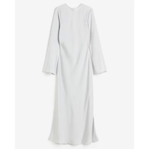 Платье H&M Open-backed Satin, светло-серый