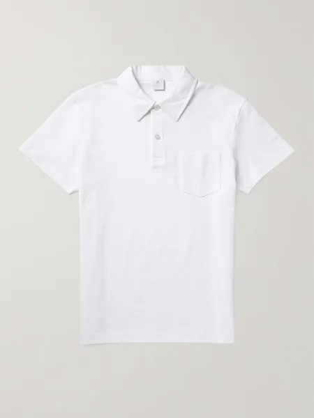 Рубашка поло Riviera из хлопковой сетки SUNSPEL, белый