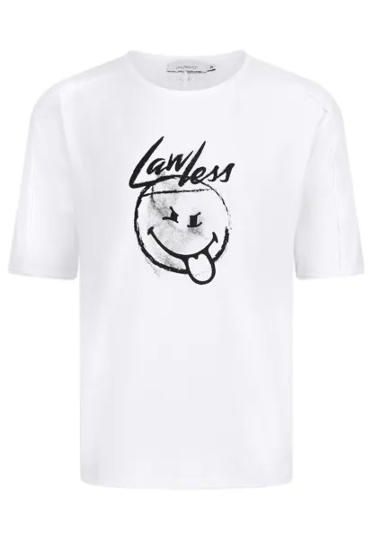 Футболка ONOMATO! kurzarm Smiley World Lawless, белый