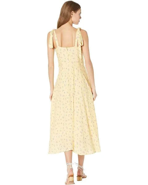 Платье Bardot Midi Bow Tie Dress, цвет Yellow Ditsy
