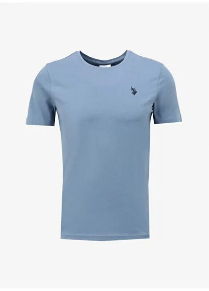 Мужская футболка цвета индиго с круглым вырезом GTS01IY024 U.S. Polo Assn., индиго
