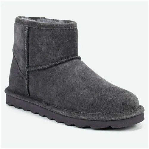 Угги женские Bearpaw 2130W Alyssa Charcoal замшевые зимние с мехом серые (37)
