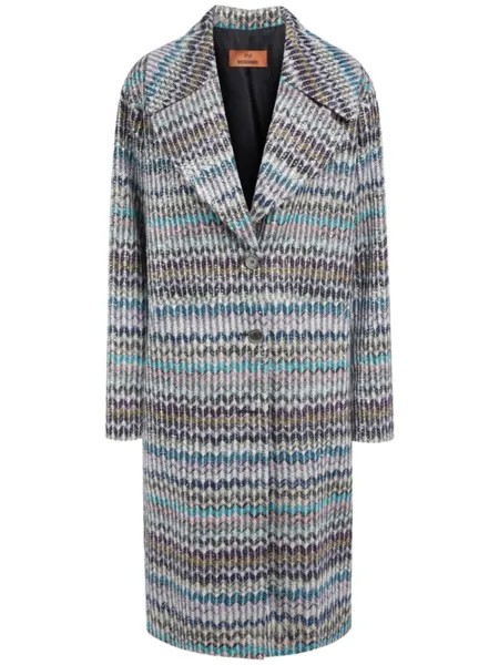 Missoni зигзагообразное пальто, синий