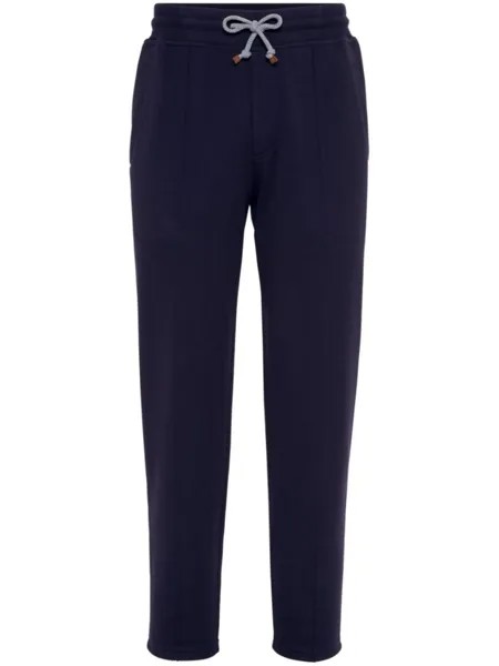 Спортивные брюки с кулиской Brunello Cucinelli, синий