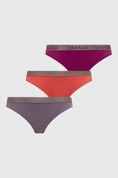 Шлепанцы упаковка из 3 шт. Calvin Klein Underwear, фиолетовый