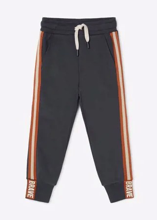 Серые спортивные брюки Jogger с лампасами для мальчика Gloria Jeans