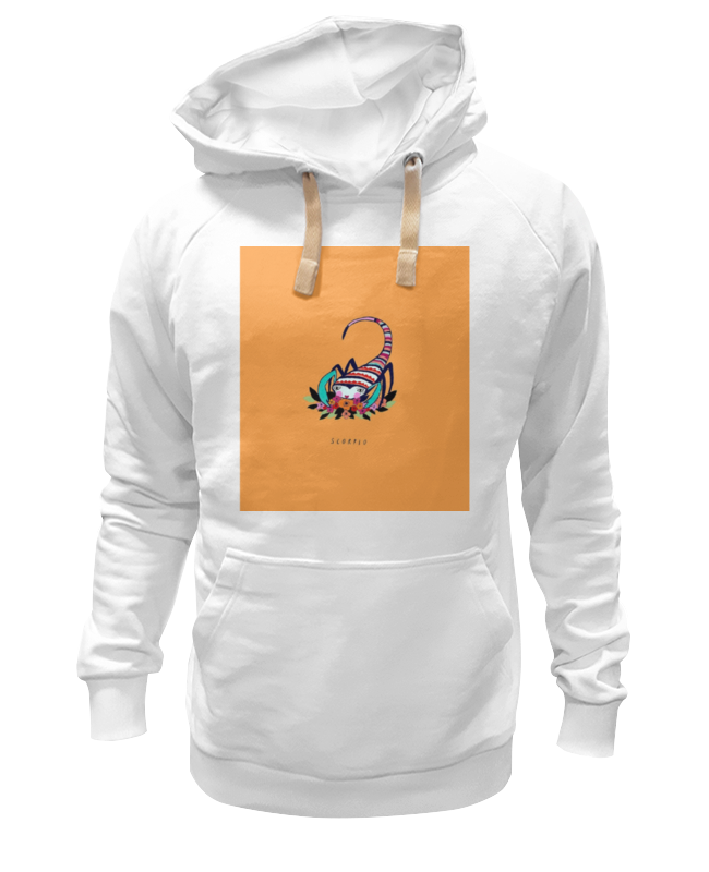 Худи Printio Скорпион белое 2XL