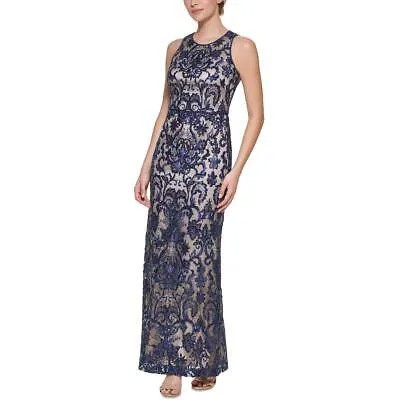 Женское вечернее платье темно-синего цвета с вышивкой Vince Camuto 14 BHFO 9937