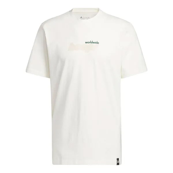 Футболка adidas Worldwide Hoops Story T-shirt 'Off White', белый