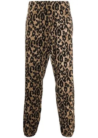 Roberto Cavalli спортивные брюки с леопардовым принтом