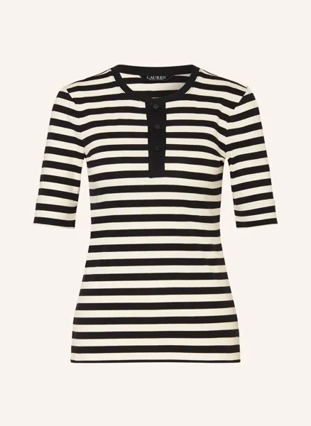 Футболка на пуговицах с рукавами 3/4 Lauren Ralph Lauren, черный