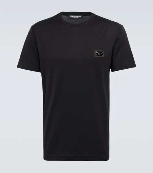Хлопковая футболка Dolce&Gabbana, черный