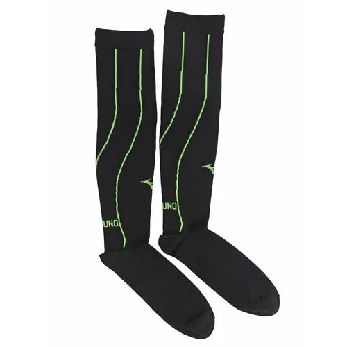 Носки Mizuno, размер L, зеленый, черный
