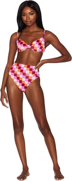 Плавки Beach Riot Highway Bottoms, цвет Sangria Checkers