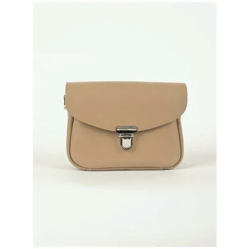 Divalli Женская поясная сумка из натуральной кожи бежевая A001 beige mini Divalli