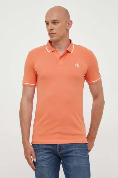 Рубашка поло Calvin Klein Jeans, оранжевый