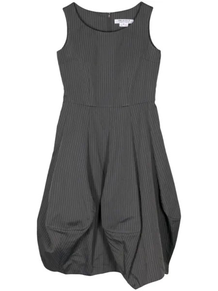 Полосатое платье со складками Comme Des Garçons Comme Des Garçons, серый