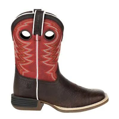 Durango Lil Rebel Pro Красные повседневные ботинки для мальчиков с квадратным носком в ковбойском стиле DBT022