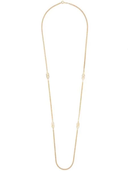 Christian Dior колье pre-owned с подвеской-логотипом