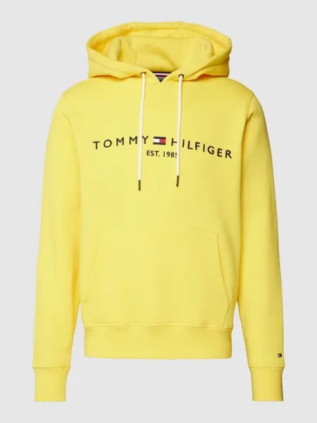 Толстовка с вышивкой этикеток Tommy Hilfiger, желтый