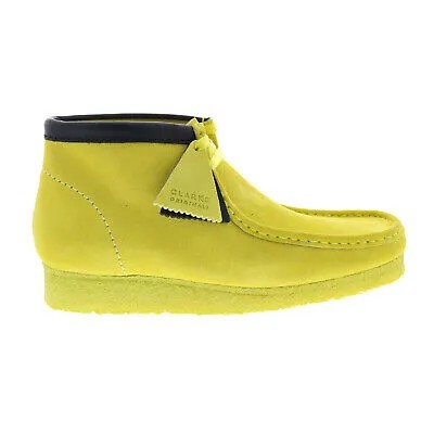 Ботинки Clarks Wallabee 26162470 Мужские Желтые Замшевые Ботинки Чукка На Шнуровке
