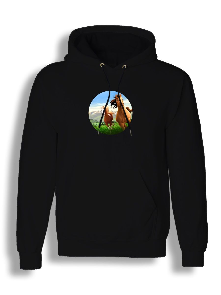 Худи унисекс СувенирShop Спирит/Душа прерий/Мультфильм 4 черное 3XL