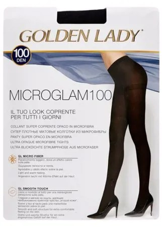 Колготки Golden Lady Microglam 100 den, размер 3-M, nero (черный)