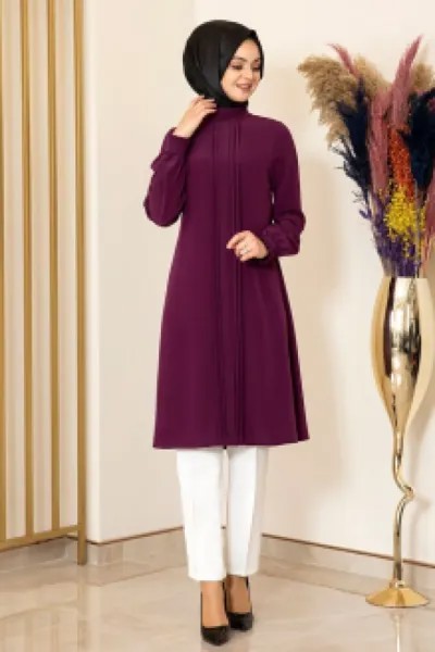 Блуза мусульманская женская Fashion Showcase FSC2070 фиолетовая 48 (доставка из-за рубежа)