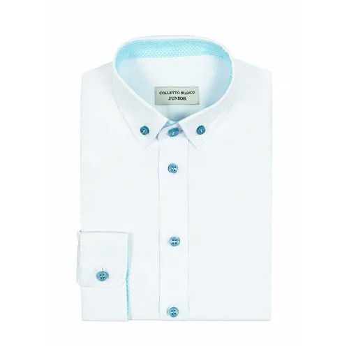 Школьная рубашка COLLETTO BIANCO, размер 30 134-140, белый