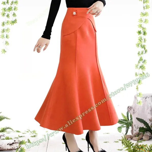 Женская одежда 2022, корейская мода, пикантная облегающая деловая Офисная Женская длинная замшевая юбка-зонтик «рыбий хвост» для женщин