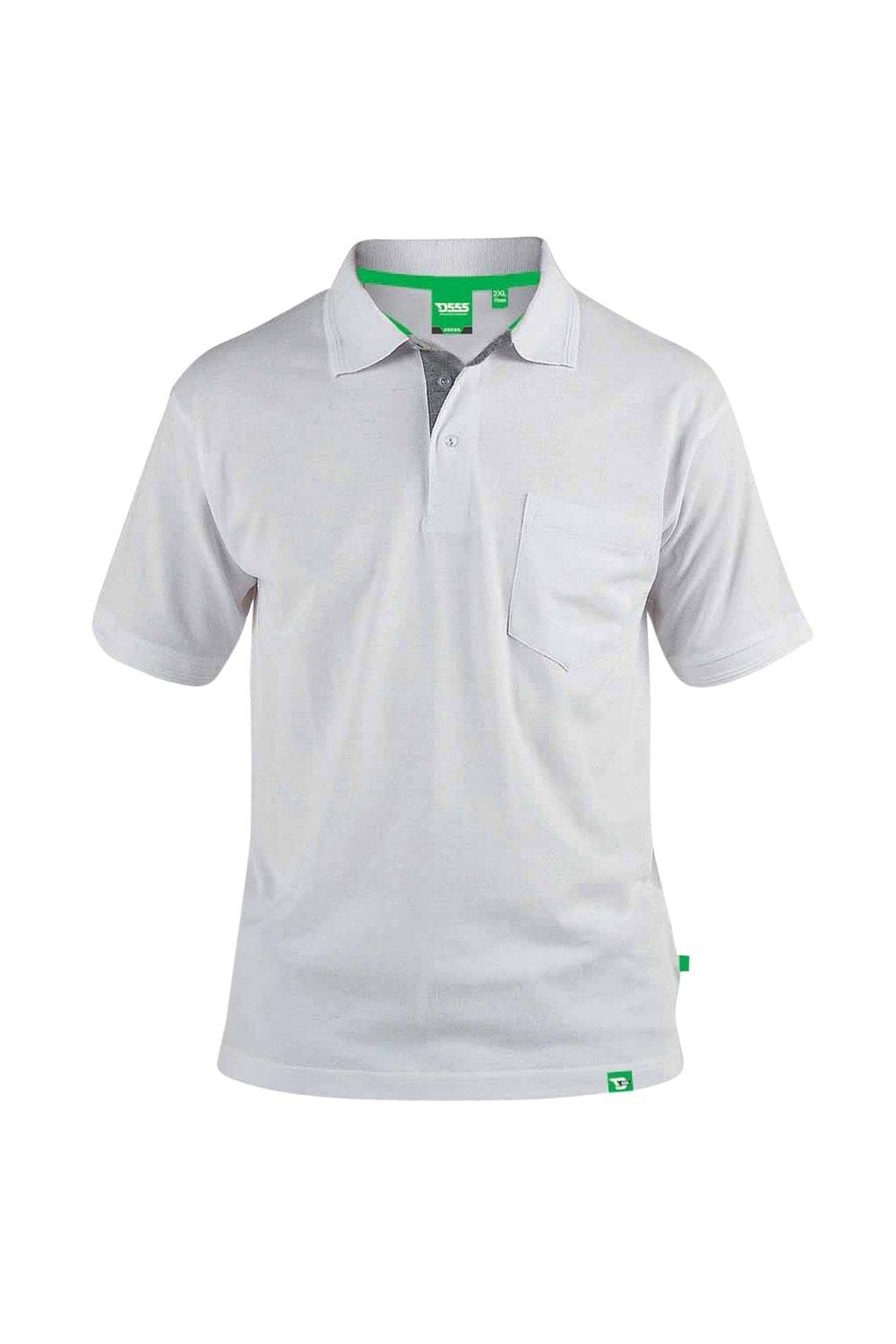 Рубашка поло из пике с нагрудным карманом D555 Grant Duke Clothing, белый