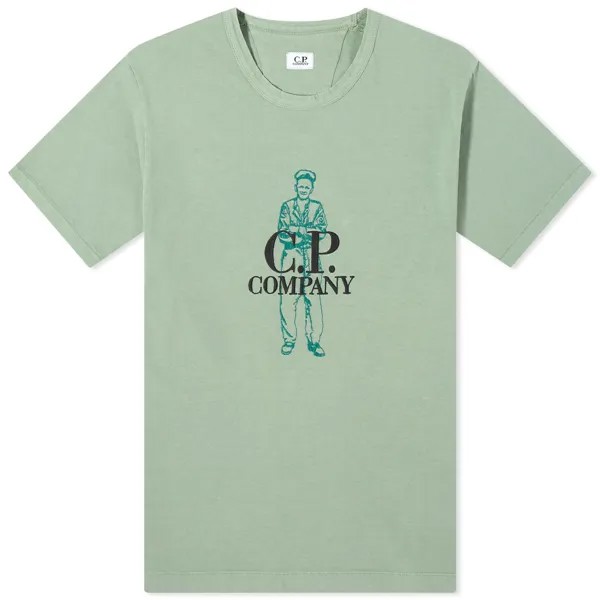 Футболка C.P. Company Large Sailor T-Shirt, цвет Green Bay