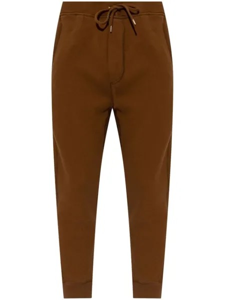 Dsquared2 зауженные хлопковые спортивные брюки, коричневый