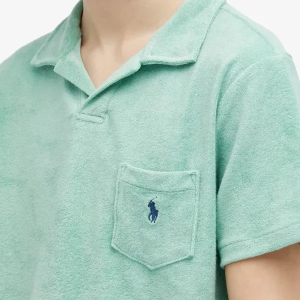 Polo Ralph Lauren Рубашка-поло из хлопковой махровой ткани, зеленый